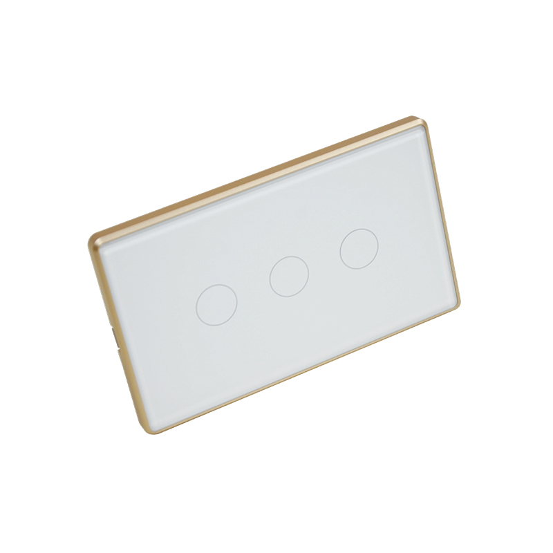 120 Metal Frame Switch 3-Gang - White