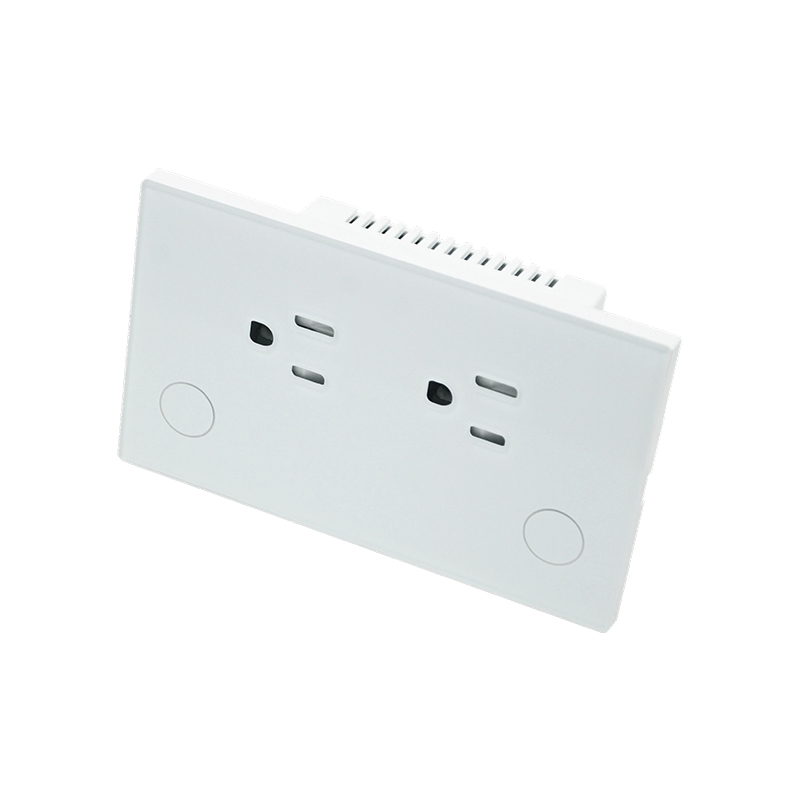120 Us Standard Socket-2-Gang Control-White