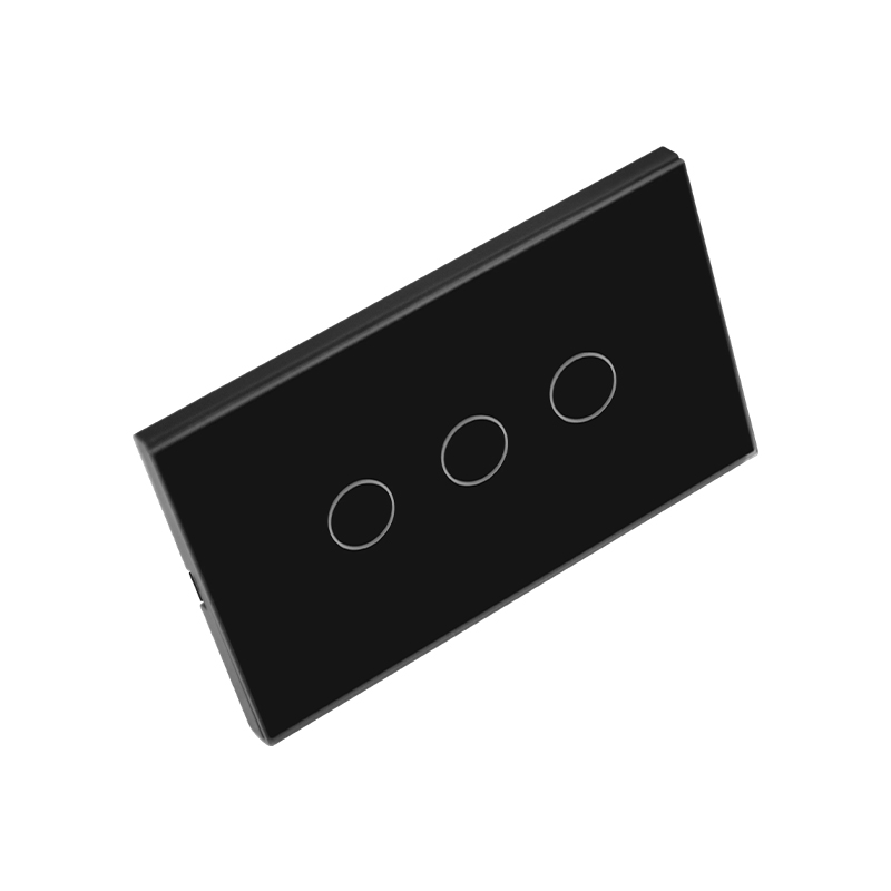 120 Switch-Black-3-Gang Control