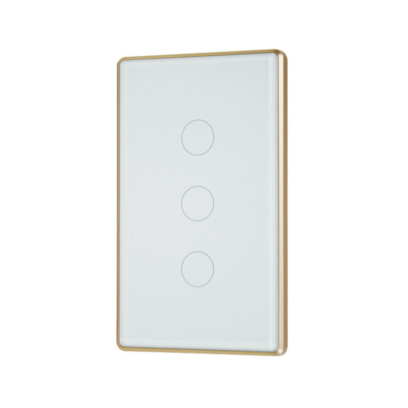 120 Metal Frame Switch 3-Gang - White