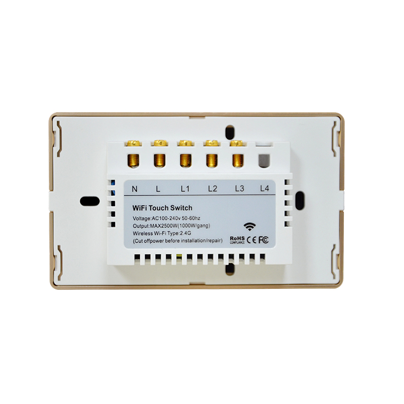 120 Metal Frame Switch 3-Gang - White