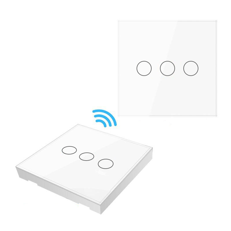 86 European Standard Smart Light Switch, 3-Way Touch Wi-Fi Model