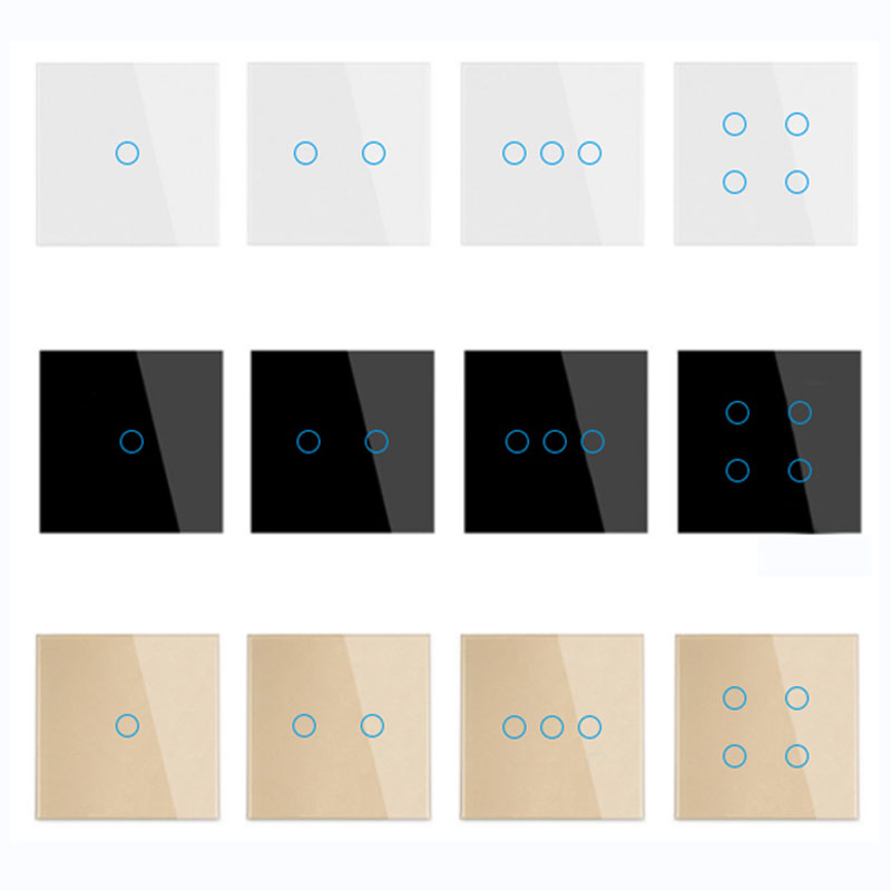 86 European Standard Smart Light Switch, 3-Way Touch Wi-Fi Model