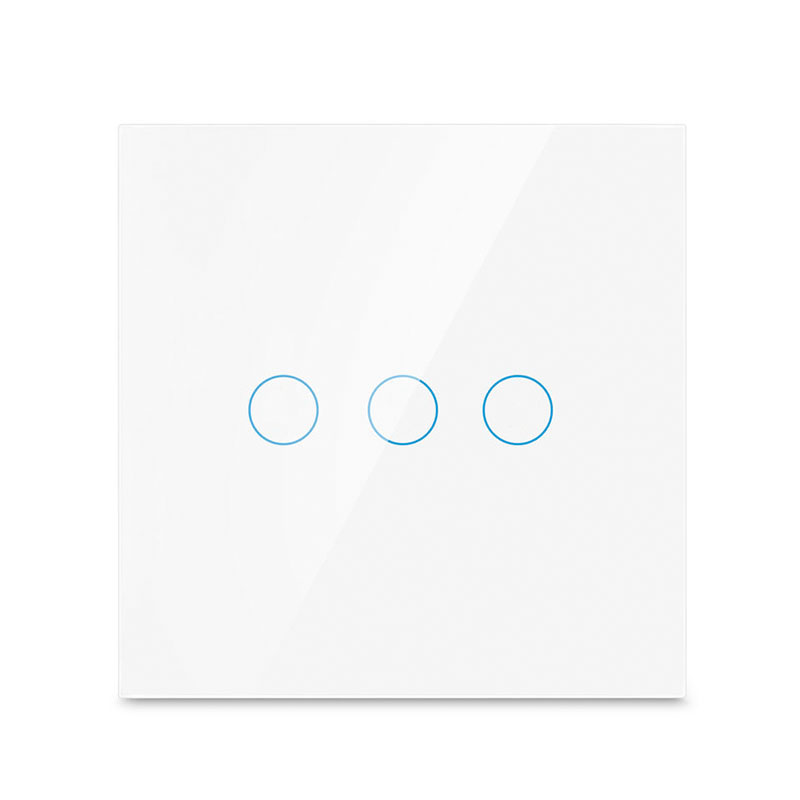 86 European Standard Smart Light Switch, 3-Way Touch Wi-Fi Model
