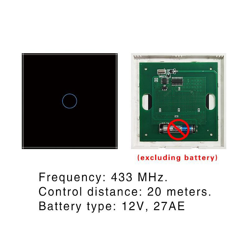 86 European Standard Smart Light Switch, 1-Way Touch Wi-Fi Model