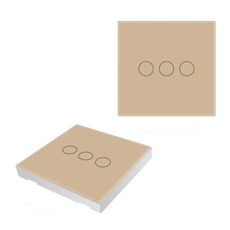 86 European Standard Smart Light Switch, 3-Way Touch Wi-Fi Model