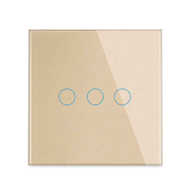 86 European Standard Smart Light Switch, 3-Way Touch Wi-Fi Model