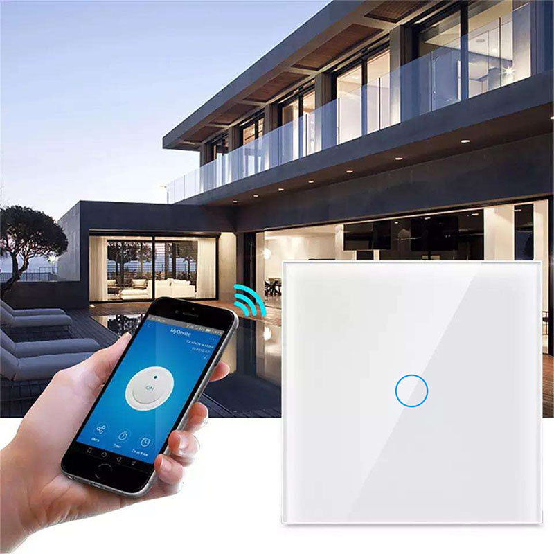 86 European Standard Smart Light Switch, 1-Way Touch Wi-Fi Model
