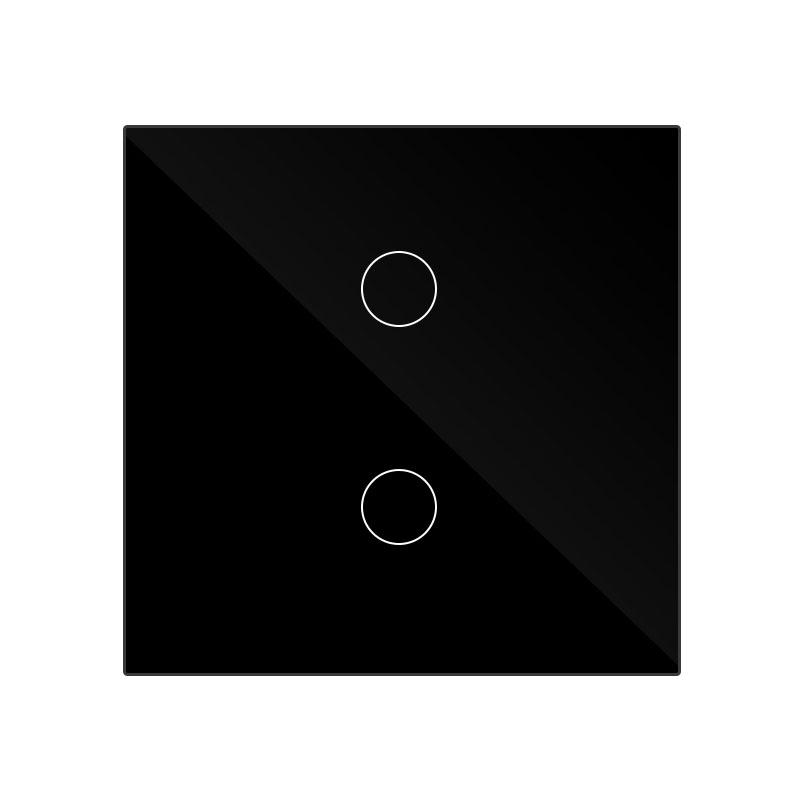 86 European Standard Smart Light Switch, 2-Way Touch Wi-Fi Model