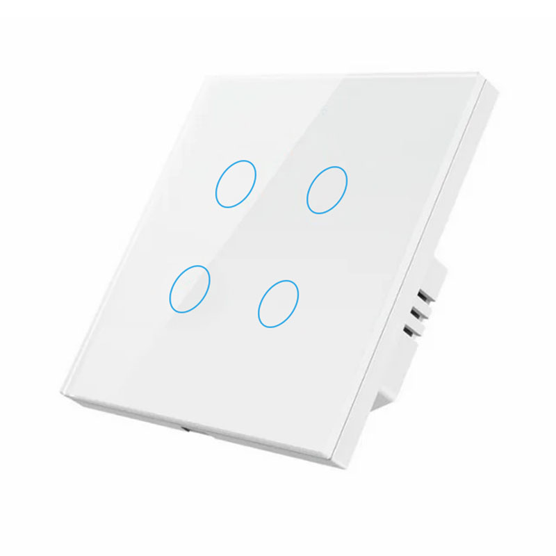 86 European Standard Smart Light Switch, 4-Way Touch Wi-Fi Model