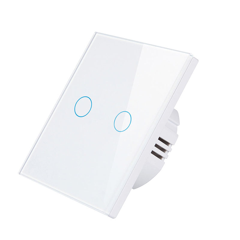 86 European Standard Smart Light Switch, 2-Way Touch Wi-Fi Model