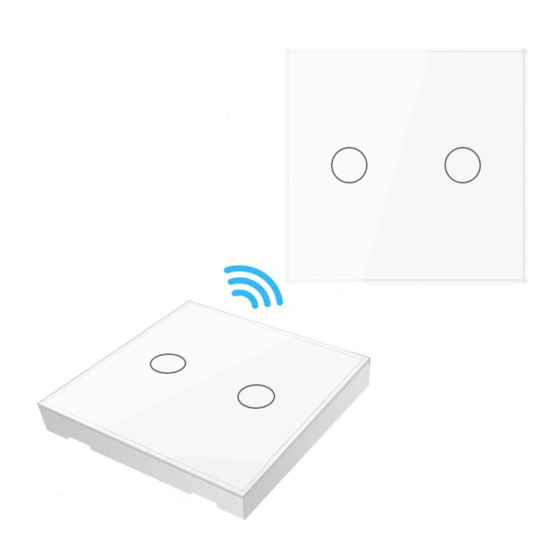 86 European Standard Smart Light Switch, 2-Way Touch Wi-Fi Model