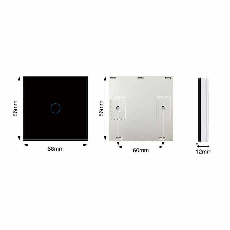 86 European Standard Smart Light Switch, 1-Way Touch Wi-Fi Model
