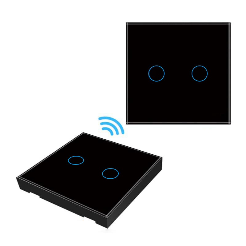 86 European Standard Smart Light Switch, 2-Way Touch Wi-Fi Model